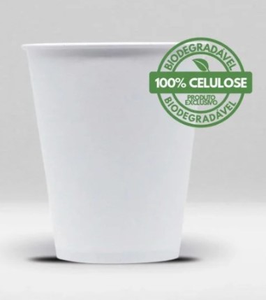 Copo Branco de Papel Biodegradável 200ml